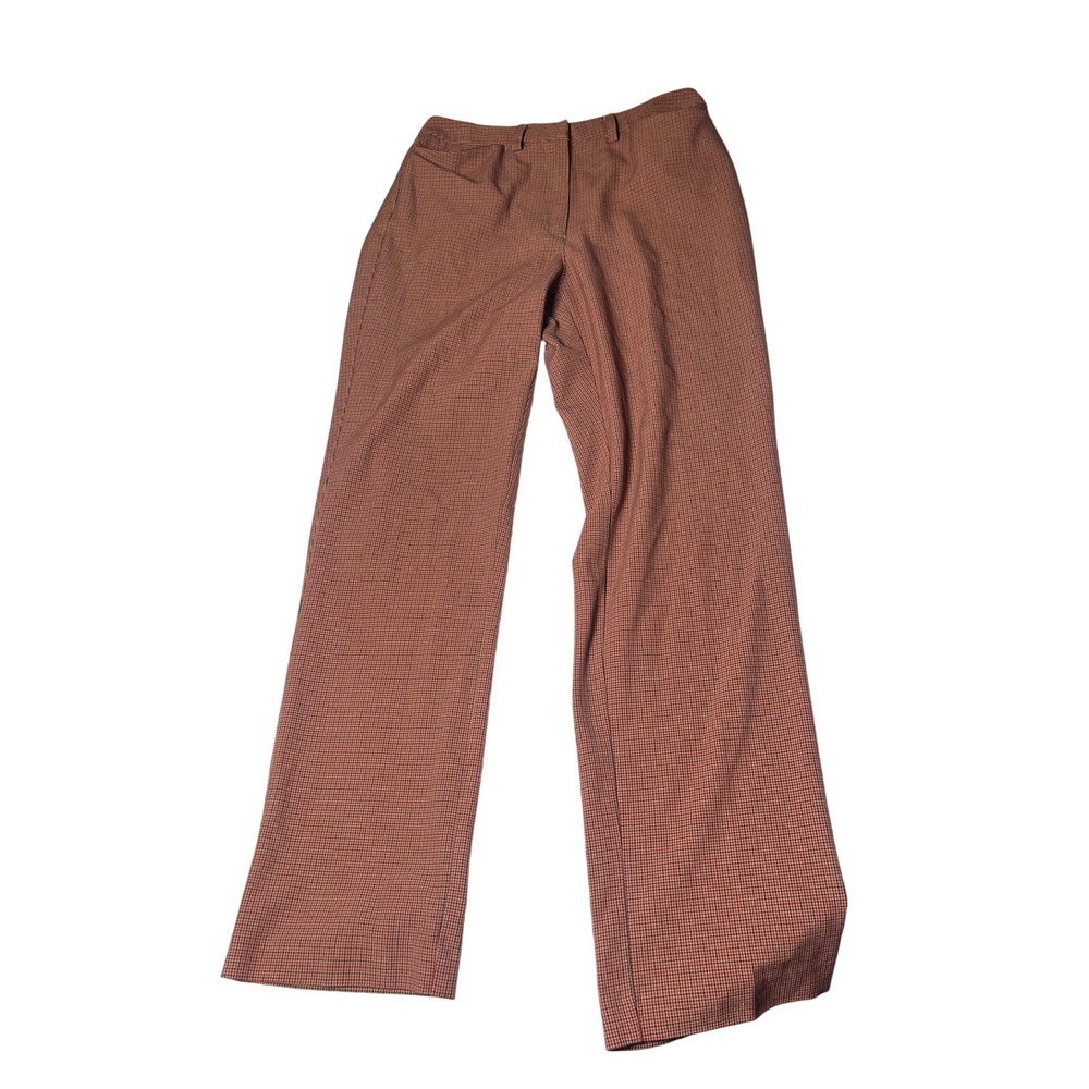 Liz Claiborne Lizsport Red‎ Houndstooth Straight Leg Dress Pants Size 8 RN 52002